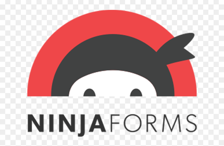 the ninja form logo with a red circle behind it