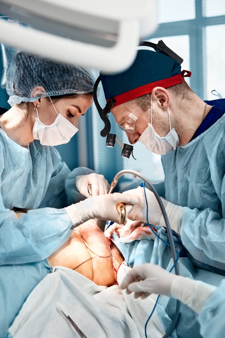 A group of surgeons performing surgery