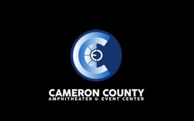 the camera county logo on a black background