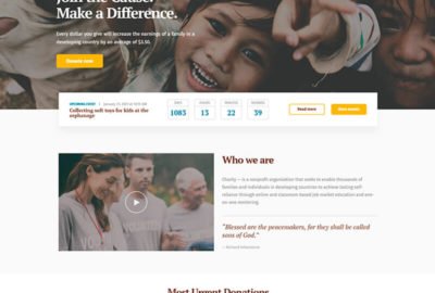 the website for charity donations