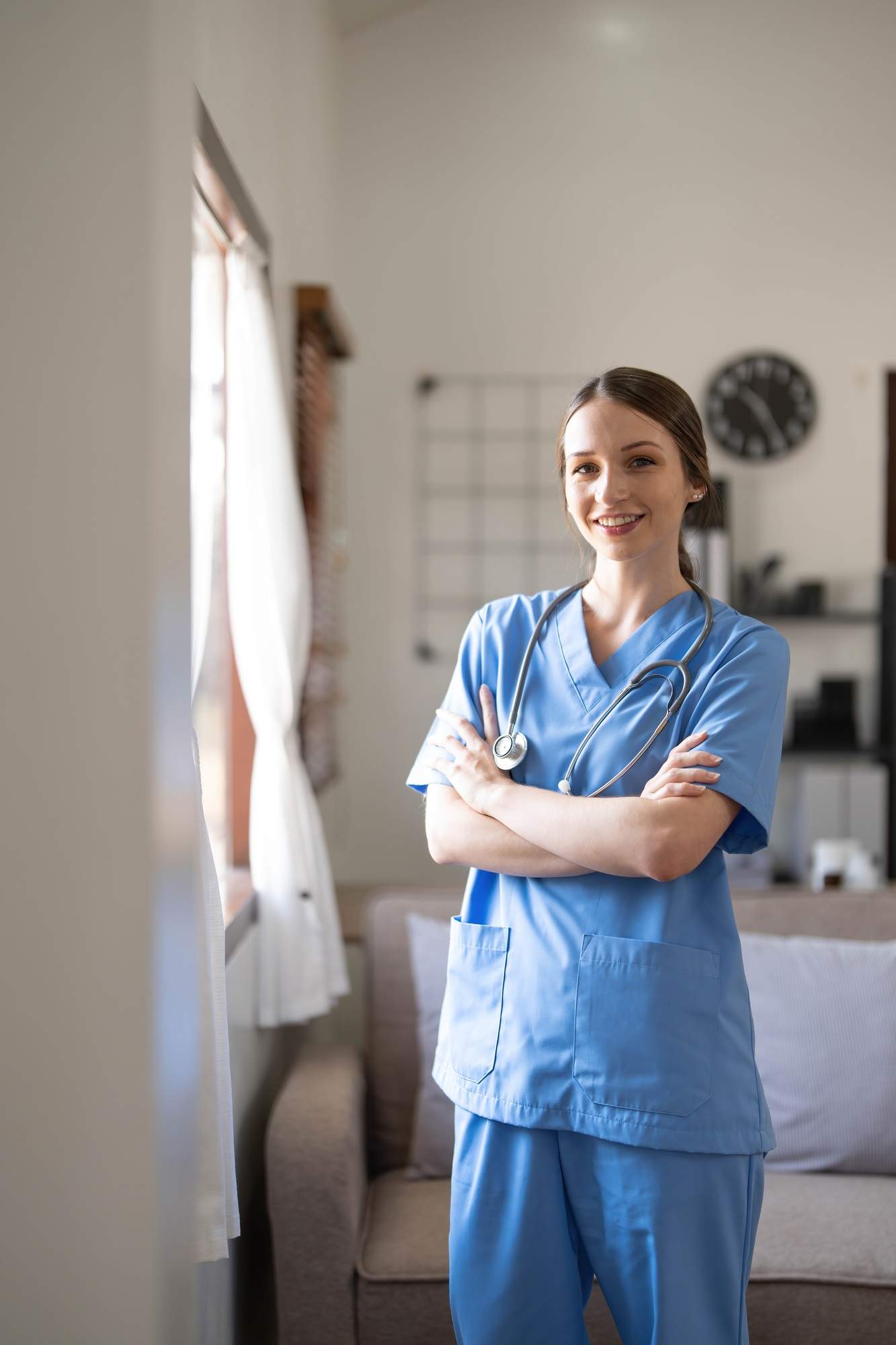 Healthcare web hosting 2 seo, web design & marketing agency town press media Confident female doctor at office. Health care concept.