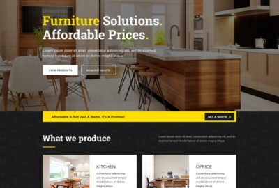 a website design for furniture stores