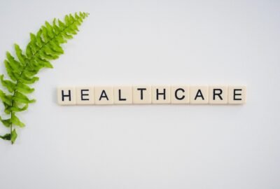 scrabble tiles spelling out the word healthcare