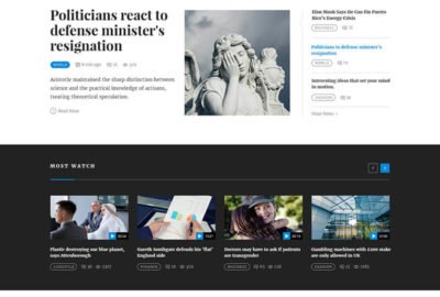 the wordpress theme is clean and modern