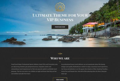 a website page for a travel company